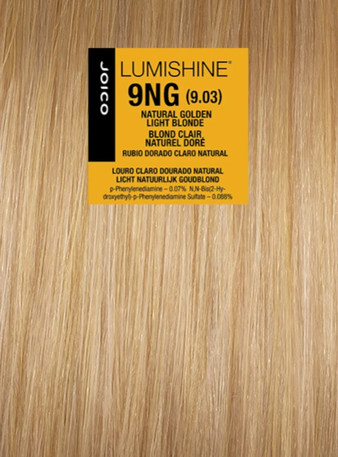 Joico Lumishine Permanent Créme - 9NG (9.03) Natural Golden Light Blonde Hajfesték 74ml főképe
